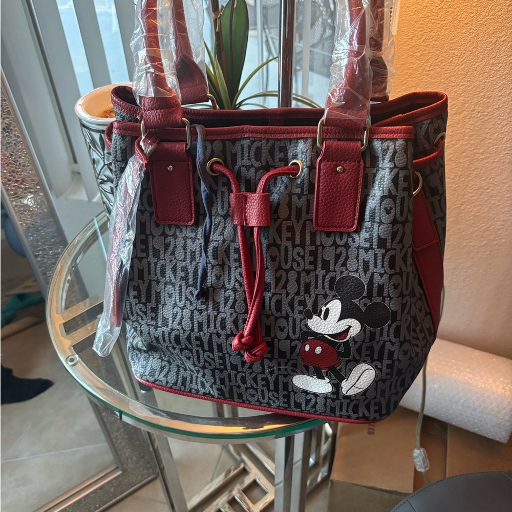 Disney Mickey Mouse Red and Gray Tote